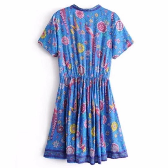 Lovebird Playdress Mini DRESS Short Sleeve Blue - Picture 3 of 6